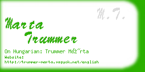 marta trummer business card